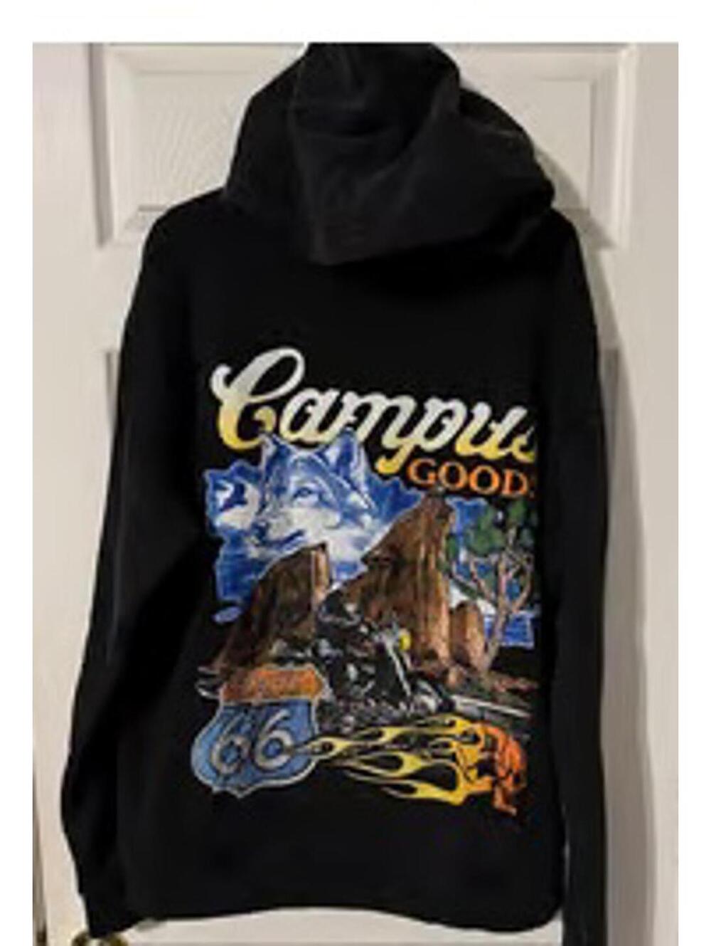 CAMPUS Goods - Road Trip Hoodie (NWT) - Black - Small